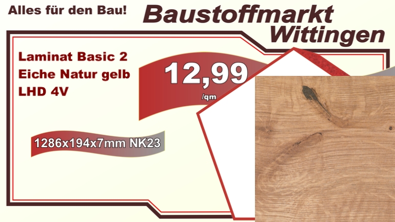 Laminat Eiche natur gelb NK23