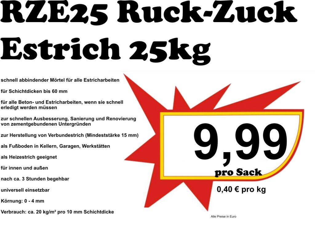 Ruck-Zuck-Estrich 25kg