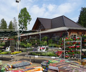 Baustoffmarkt Wittingen, Gartenausstellung, Natursteine, Pflanzen, Gartenbedarf